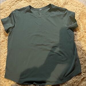 Lululemon Athletica Dark Forest Love Curved-Hem Crewneck T-Shirt - Size 10